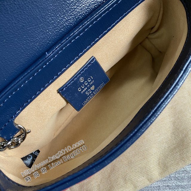 Gucci經典百搭女包 古馳GG Marmont Mini女包 Gucci全皮鏈條迷你小挎包 476433  ydg3273
